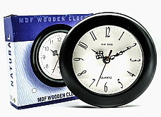 Wooden Wall Clock 17 cm Black or Silver 12 month warranty