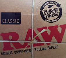 4 Boxes of Raw Classic King Size Natural Unrefined 3 Meter Rolls Rolling Papers