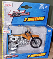KTM 520 SX Racing Fresh Metal 1:18 Dirt Bike Motocross Maisto 2 Wheelers