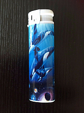 LIGHTER ELECTRONIC GAS REFILLABLE Killer whal    HIGH  QUALITY ONE FREE POSTAGE