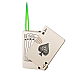 Playing Card Lighter Butane Wind proof Jet Lighter Gold or Black & led torch