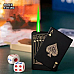 Playing Card Lighter Butane Wind proof Jet Lighter Gold or Black & led torch