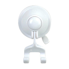 Shower Bathroom White RAZOR SHAVER HOOK Super Strong Suction Cup Wall Mount