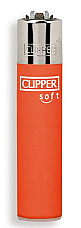 Clipper super lighter gas refillable , Micro soft touch orange