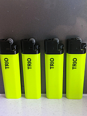 lighters lot of 4 Large slimline neon yellow disposable Normal flame