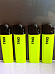 lighters lot of 4 Large slimline neon yellow disposable Normal flame