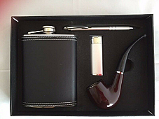 MRK  PIPE, LIGHTER, FLASK AND PEN SET     FREE POST