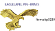 Wedge tail Eagle 3 D Brass lapel brooch pin