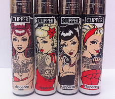 Clipper super lighter gas refillable collectable,set of 4 most reliable lighter