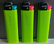 Cricket lighters lot of 3 Large slimline neon GREEN disposable
