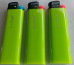 Cricket lighters lot of 3 Large slimline neon GREEN disposable