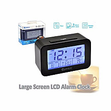New Sansai Large Screen LCD Alarm Clock Snooze Function Auto Backlight CR070