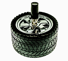 ASHTRAY TYRE SPINNING TYPE HIGH QUALITY 12 MONTH WARRANTY X2