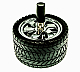 ASHTRAY TYRE SPINNING TYPE HIGH QUALITY 12 MONTH WARRANTY X2