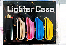 BIC  lighter cases  X4  complete with lighters metallic colours assorted