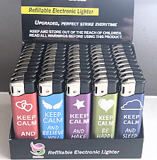 wholesale large gas refillable electronic lighters Adjustable flame sayings
