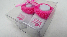 Suki- Babys First Socks- Personalised Baby Shoes/ Booties  Little Angel