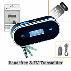 Handsfree Wireless FM Radio Audio Transmitter 3.5mm USB Car Charger for iPhone 5