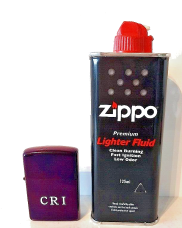 Purple CRI oil lighter Wind p with Zippo 125 ml lighter fluid  fast shipping
