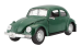 Maisto 1:24 Volkswagen Beetle 1973 Diecast Model Car Green