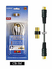 CO AX TELEVISION CABLE WITH ADAPTER 5 METRES 36 MONTH W