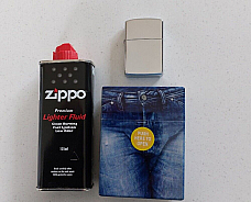 Chrome oil lighter with quality  125ml lighter fluid jeans look cigarette case30