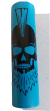 Clipper Light blue  metal skull case with micro Clipper  lighter collectable