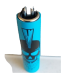 Clipper Light blue  metal skull case with micro Clipper  lighter collectable