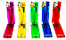 20 X large  Electronic Lighters gas refillable adjustable flame assorted colors