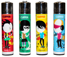 Clipper super lighter gas refillable collectable,set of 4  most reliable lighter