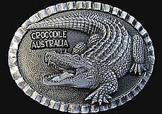 BELT BUCKLE   Crocodile  AUSTRALIAN MADE comes in a velvet bag great gift free shipping world wide