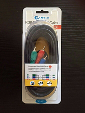 Sansai RGB Component cable 3 metres CK9207 3 RCA PLUGS3 RCA PLUGS 3 YR WARRANT