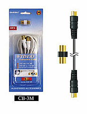 Sansai ,Coaxial Cable with Adaptor,TV-  ANTENNA-VCR-AMP 3YR REPLACEMENT WARR