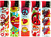 Rhino  Y140 large lighters lot of five assorted normal flame Hippy, peace, Love