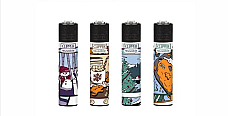 Clipper  4 x winter post cards Refillable Lighters  collectable set of 4+ bonus