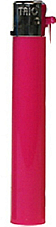 slimline gas refillable normal flame solid colour lighter pink