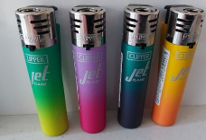 clipper lighters  Jet flame gradiant LOT of 8  WINDPROOF Adjustable flame collec