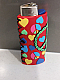 Brio Clipper lighter  complete with rubberised  soft touch case Colourful Hearts