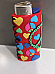 Brio Clipper lighter  complete with rubberised  soft touch case Colourful Hearts