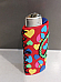 Brio Clipper lighter  complete with rubberised  soft touch case Colourful Hearts