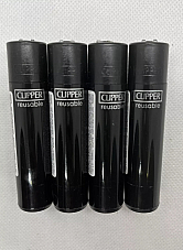 CLIPPER Genuine Refillable Gas Lighter Solid Black X 4comes with a bonus brio li