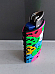 Brio Clipper lighter  complete with rubberised  soft touch case Colourful Skulls
