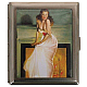 Aztec cigarette case pin up girl holds twenty cigarettes , Great collectible