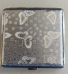 High quality Regal cigarette case butterfly style silver and silver glitter ligh