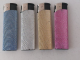 new large gas refillable electronic  Glitter lighters metalic  x 4 fast shipping