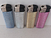 new large gas refillable electronic  Glitter lighters metalic  x 4 fast shipping