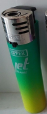 clipper lighter  Jet flame gradiant green WINDPROOF Adjustable flame