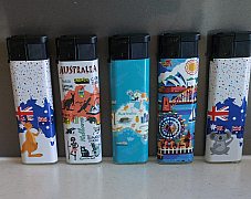 5 large lighter set collectable electronic gas refillable  highest quality AUSTR