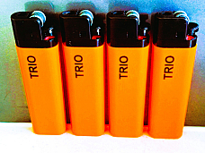 lighters lot of 4 Large slimline neon orange disposable Normal flame
