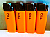lighters lot of 4 Large slimline neon orange disposable Normal flame